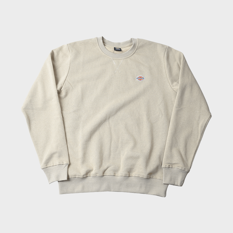 DICKIES2021 H.S ROCKWOOD CREW NECK SWEATER K1210302 - LIGHT KHAKI