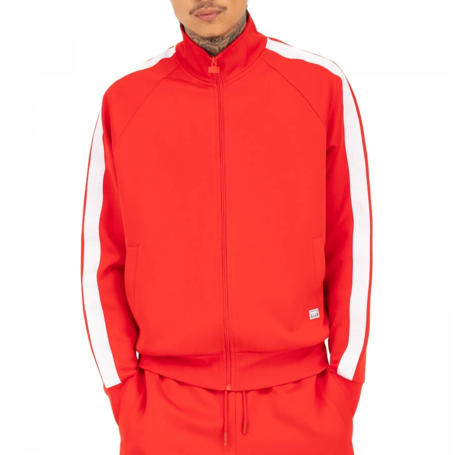 Pro Club Stripe Track Jacket - Red